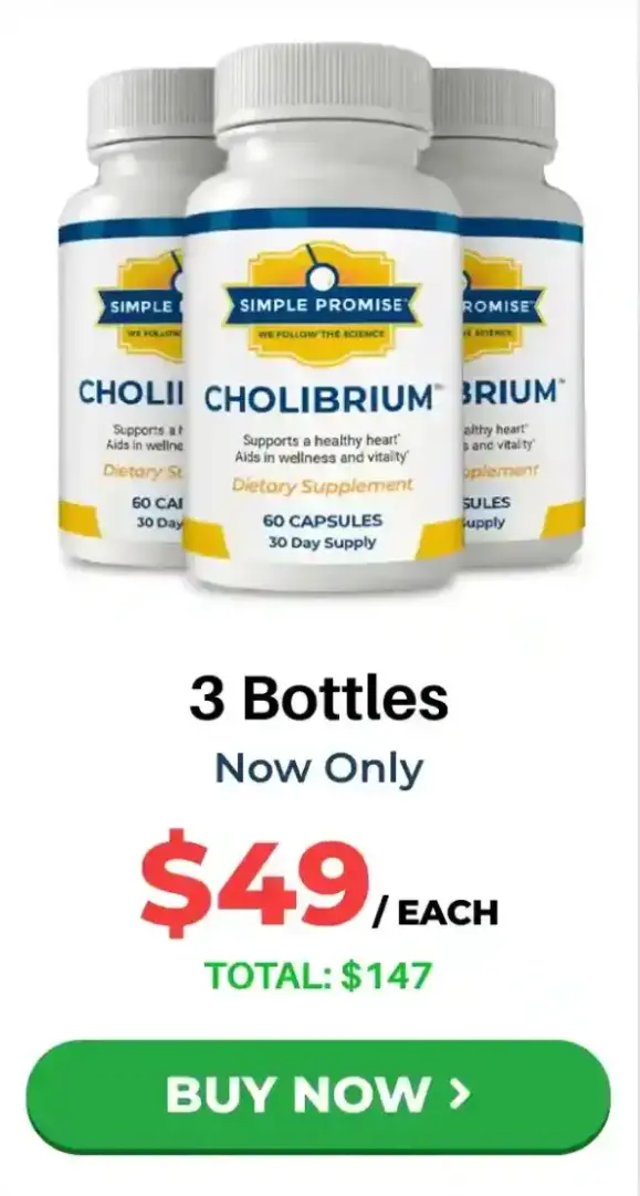 Three-bottle standard choice of Cholibrium with mid-tier pricing and 90-day supply of mushroom extracts